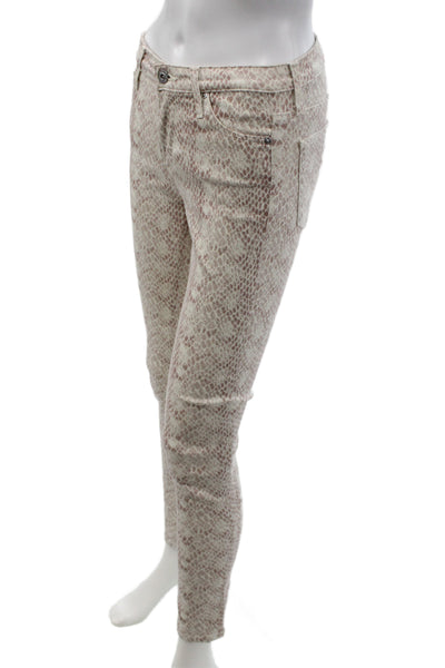 AG Adriano Goldschmied Women Skinny Animal Print Jeans Size 25