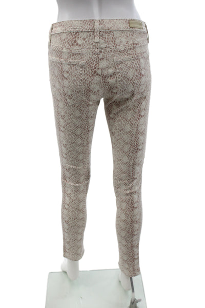 AG Adriano Goldschmied Women Skinny Animal Print Jeans Size 25