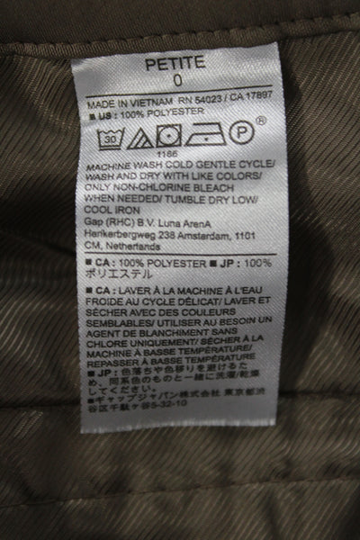 Banana Republic Women Dress Pants Brown Petites Size 0