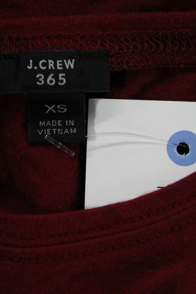J Crew Women Basic Red Crew Neck Short Sleeve T-Shirt 88% Modal Size XS