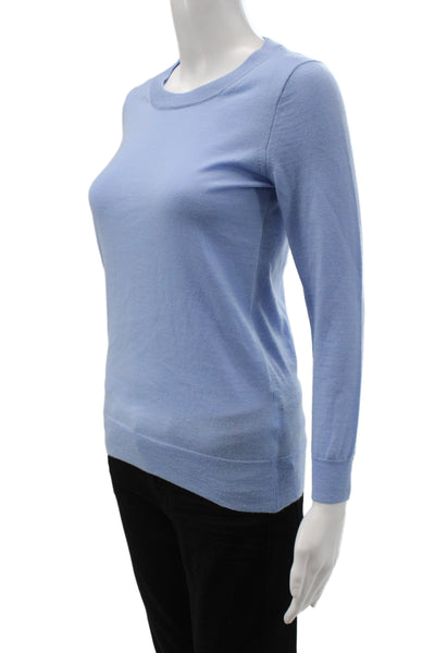 J Crew Womens Merino Wool Pullover Sweater Crewneck Blue Size XS