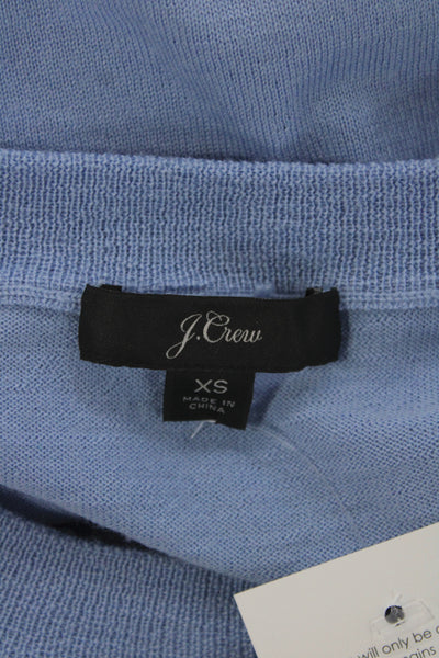 J Crew Womens Merino Wool Pullover Sweater Crewneck Blue Size XS