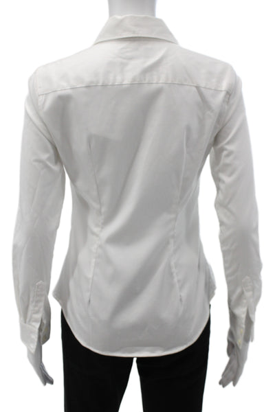 Banana Republic Womens Collared Cotton Button-Up Long Sleeve White Size 0P