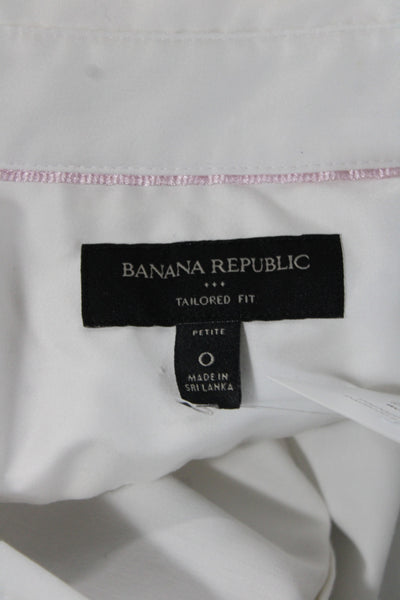 Banana Republic Womens Collared Cotton Button-Up Long Sleeve White Size 0P