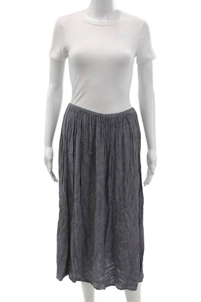 CP Shades Women Peasant Bohemian Long Gray Rayon Skirt Size M