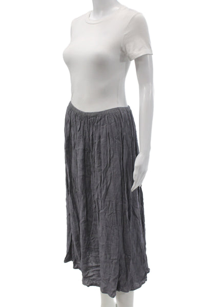 CP Shades Women Peasant Bohemian Long Gray Rayon Skirt Size M