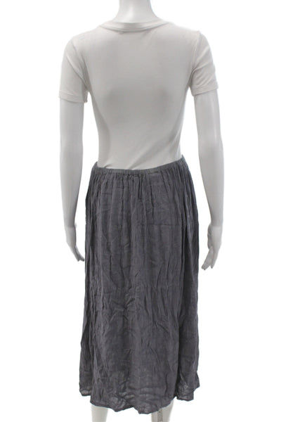 CP Shades Women Peasant Bohemian Long Gray Rayon Skirt Size M