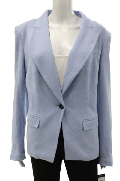 Tommy Hilfiger Womens 100 Percent Cotton Dotted Blazer Blue Size 16