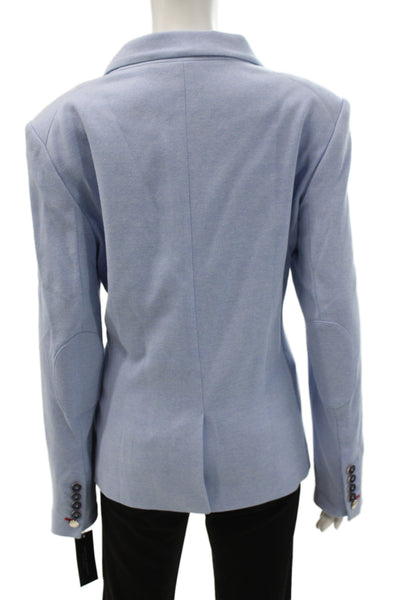 Tommy Hilfiger Womens 100 Percent Cotton Dotted Blazer Blue Size 16