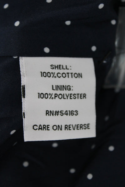 Tommy Hilfiger Womens 100 Percent Cotton Dotted Blazer Blue Size 16