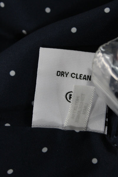 Tommy Hilfiger Womens 100 Percent Cotton Dotted Blazer Blue Size 16