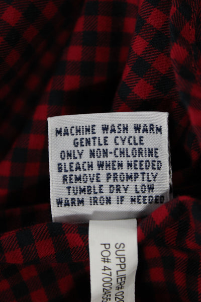Ralph Lauren Mens Cotton Collared Button Front Shirt Red Size XL