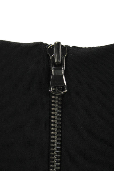 Belle Badgley Mischka Womens Fit & Flare Dress Black Scoop Neck 3/4Slv Size S