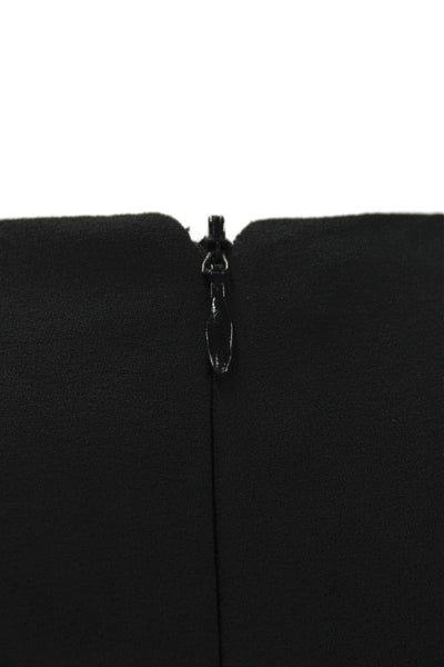 Badgley Mischka Women Shift Dress Black Long Sleeve Round Neck Size 4
