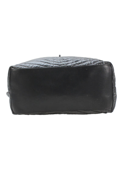 Rebecca Minkoff Womens Quilted Hook + Loop Closure Backpack Black
