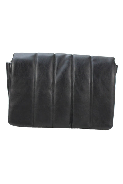 Chinese Laundry Womens Quilted Faux Leather Shoulder Black