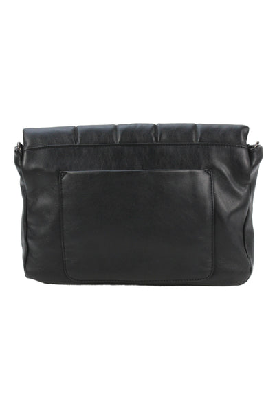 Chinese Laundry Womens Quilted Faux Leather Shoulder Black