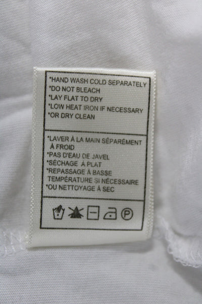 BB Dakota Womens Basic White Short Sleeve T-Shirt Round Neck Size XS