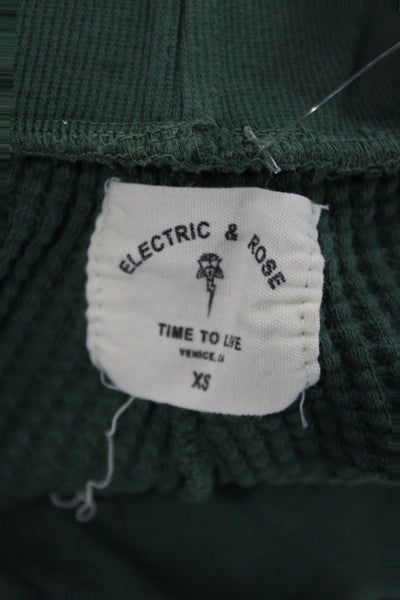 Electric & Rose Womens Green Jogger Pants Drawstring Size S