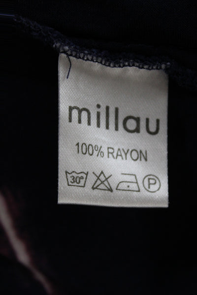Millau Women Black Tie Dye Slip Dress 100% Rayon Sleeveless Scoop Neck Size S