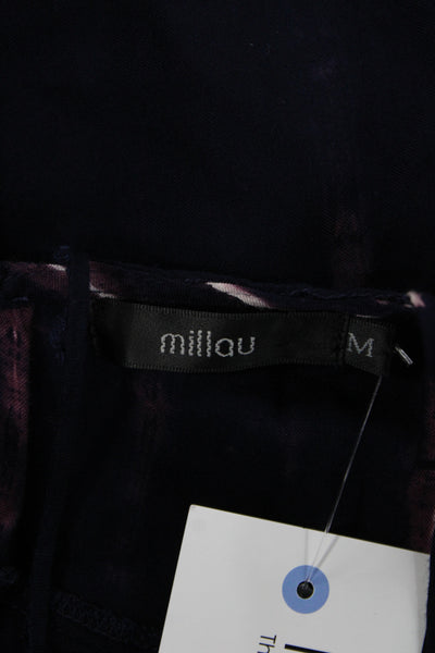 Millau Women Black Tie Dye Slip Dress 100% Rayon Sleeveless Scoop Neck Size S