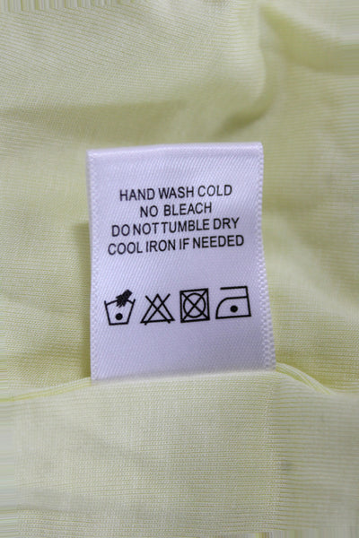 Lovers + Friends Women Mini Yellow Dress Square Neck Tie Sleeveless Size XL