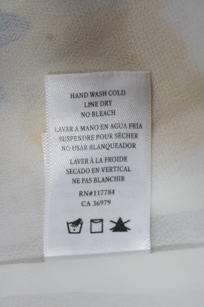 Rails Women Mini Skirt White Rayon Floral Lemon Tie Waist Short Size XS