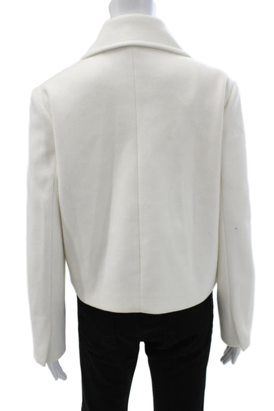 Z Supply Womens Basic Jacket White 100% Polyester Button Long Sleeve Size S