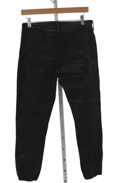 Paige Women Black Jogger Pants Rayon Blend Mid Rise Inseam 26 Size 27