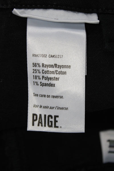 Paige Women Black Jogger Pants Rayon Blend Mid Rise Inseam 26 Size 27