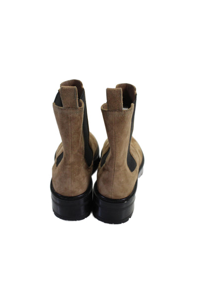 Paige Womens Suede Ankle Boots Shoes Brown Size 6