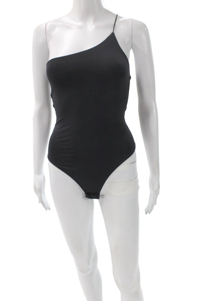 Babaton Womens One Shoulder Bodysuit Black Size XS