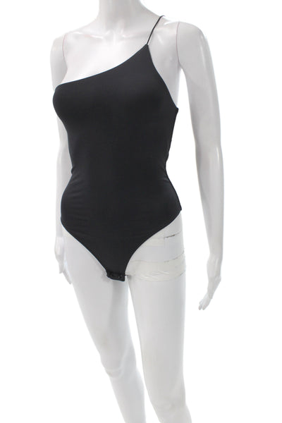 Babaton Womens One Shoulder Bodysuit Black Size XS