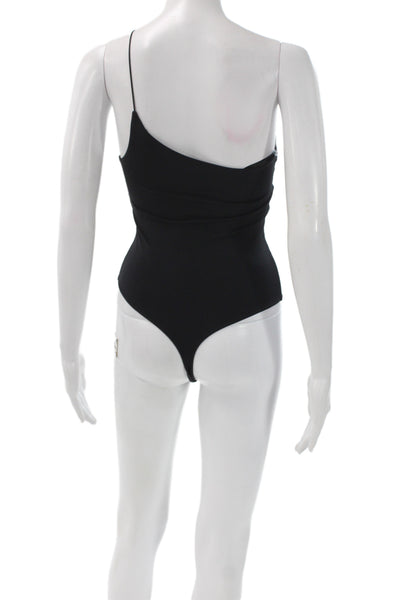 Babaton Womens One Shoulder Bodysuit Black Size XS