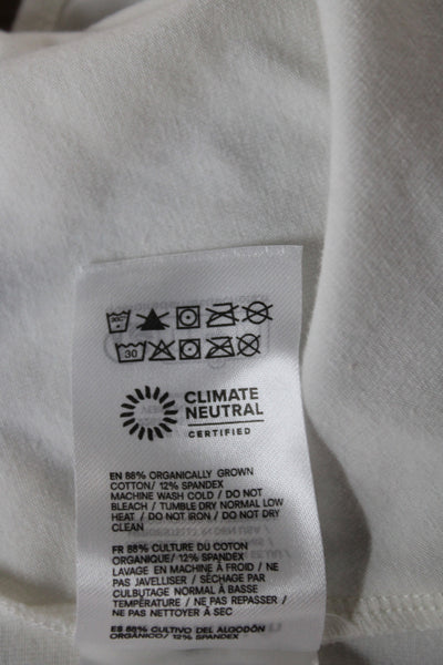 Reformation Women White V-Neck Sleeveless Tank Basic Organic Cotton Size XS