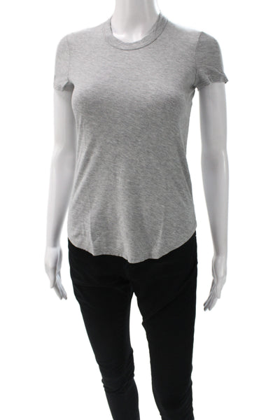 Standard James Perse Women Basic Gray Crew Neck Tee Size 0