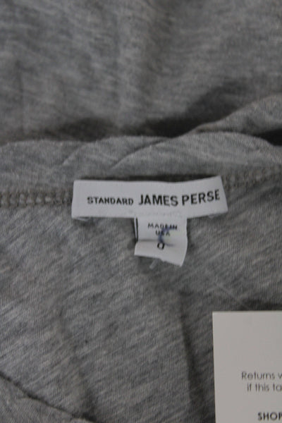 Standard James Perse Women Basic Gray Crew Neck Tee Size 0