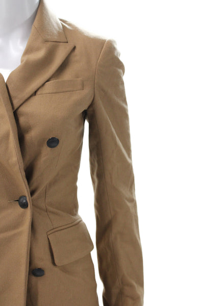Rag & Bone Women Beige Wool Basic Jacket Button Closure Long Sleeve Size 0