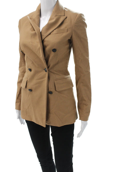 Rag & Bone Women Beige Wool Basic Jacket Button Closure Long Sleeve Size 0