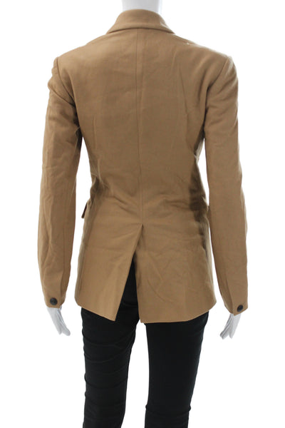 Rag & Bone Women Beige Wool Basic Jacket Button Closure Long Sleeve Size 0