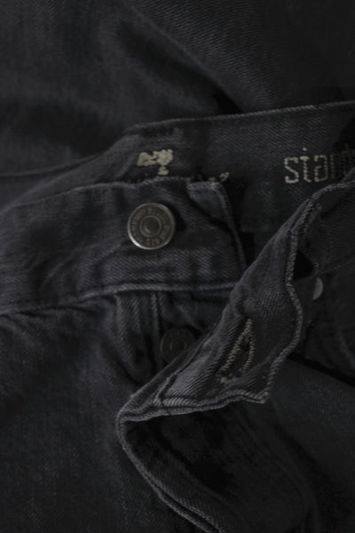 7 For All Mankind Mens Straight Gray Jeans Cotton Blend Size 31