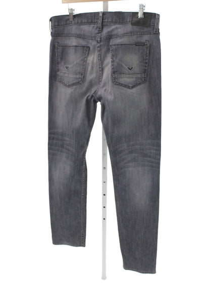 7 For All Mankind Mens Straight Gray Jeans Cotton Blend Size 31