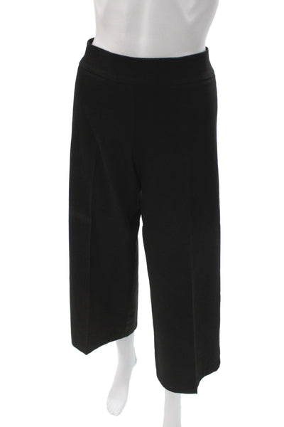Avenue Montaigne Women Black Cropped Pants Pull On Size 8