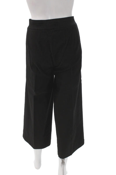 Avenue Montaigne Women Black Cropped Pants Pull On Size 8