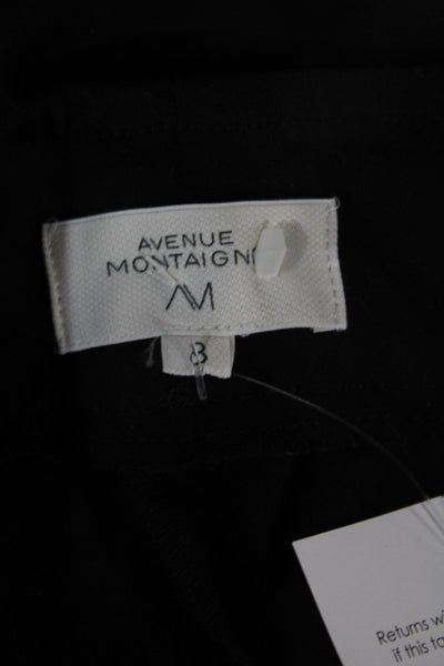 Avenue Montaigne Women Cropped Gray Pants Pull On Inseam 25 Size 8