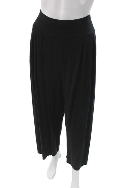 Labo.Art Womens Cropped Black Cotton Pants Size M