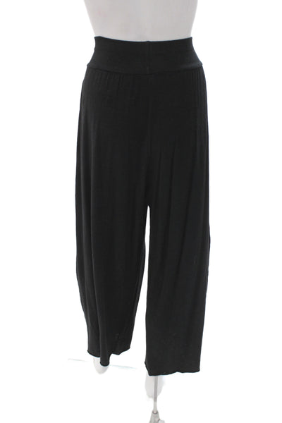Labo.Art Womens Cropped Black Cotton Pants Size M