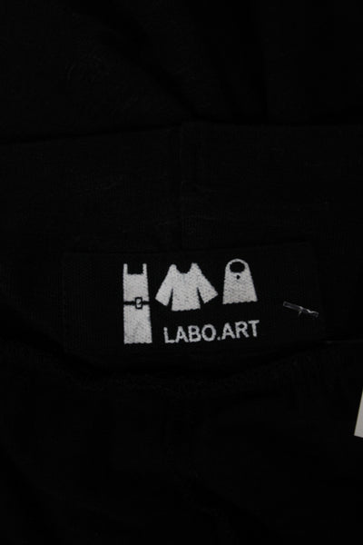 Labo.Art Womens Cropped Black Cotton Pants Size M