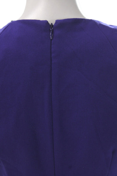 Calvin Klein Women Sheath Dress Purple Knee Length Zip Size 2