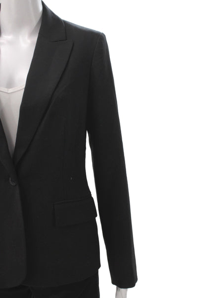 Calvin Klein Womens Basic Jacket Black Button Long Sleeve Size 4